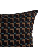 Coussin Jacquard noir - 38x58cm
