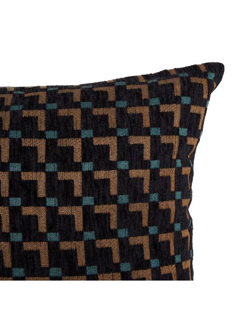 Coussin Jacquard noir - 38x58cm