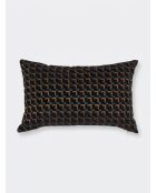 Coussin Jacquard noir - 38x58cm