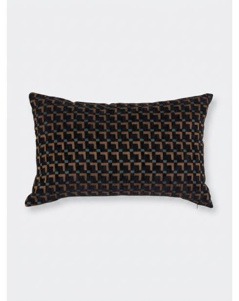 Coussin Jacquard noir - 38x58cm