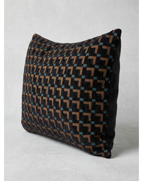 Coussin Jacquard noir - 38x58cm