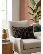 Coussin Jacquard noir - 38x58cm