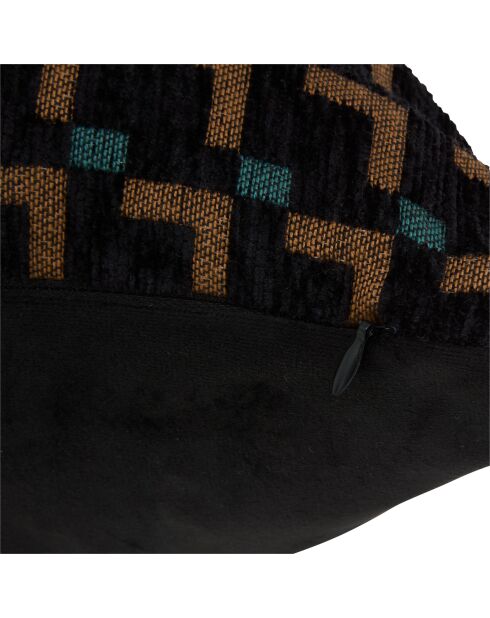 Coussin Jacquard noir - 38x58cm