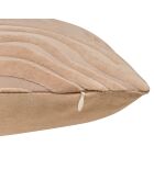 Coussin en velours Tigris beige lin - 40x40cm