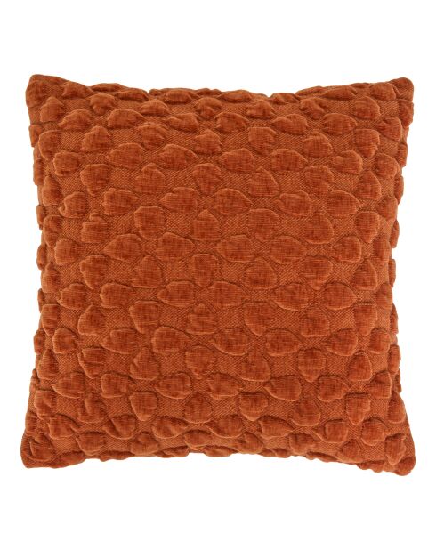 Coussin en chenille Nova ambre - 40x40cm