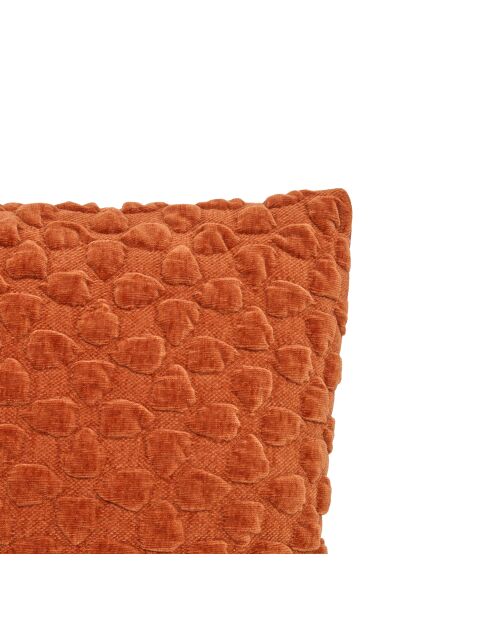 Coussin en chenille Nova ambre - 40x40cm
