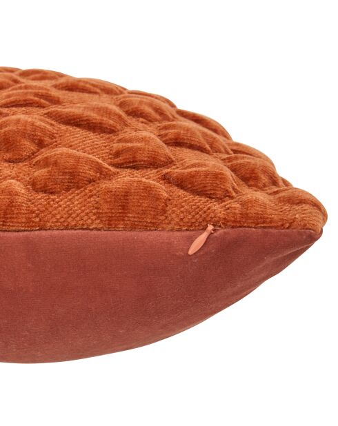 Coussin en chenille Nova ambre - 40x40cm
