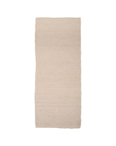 Tapis effet laine Volna taupe - 80x200cm