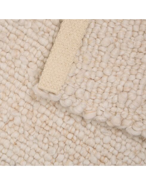 Tapis effet laine Volna taupe - 80x200cm