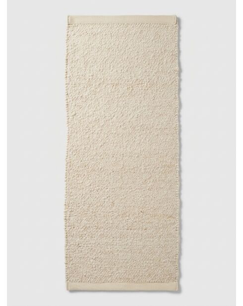 Tapis effet laine Volna taupe - 80x200cm