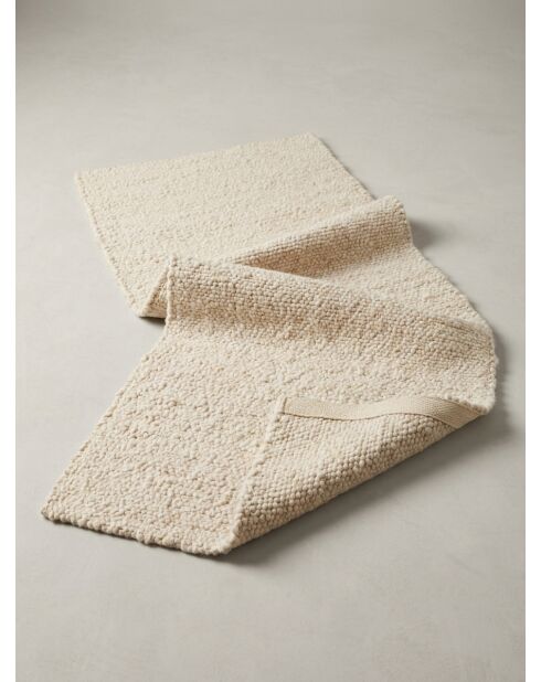 Tapis effet laine Volna taupe - 80x200cm