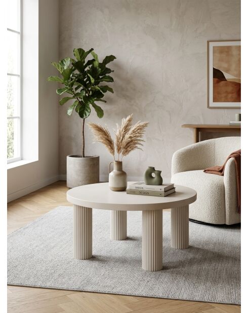 Table basse Tella ivoire