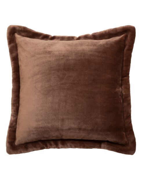 Coussin flanelle  Cuddly marron - 53x53cm