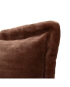 Coussin flanelle  Cuddly marron - 53x53cm