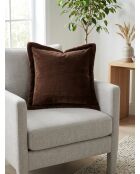Coussin flanelle  Cuddly marron - 53x53cm