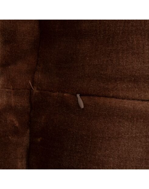 Coussin flanelle  Cuddly marron - 53x53cm