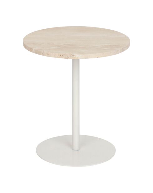 Mesita de madera travertina Celen - D.40 x H.45 cm