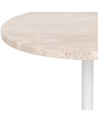 Mesita de madera travertina Celen - D.40 x H.45 cm