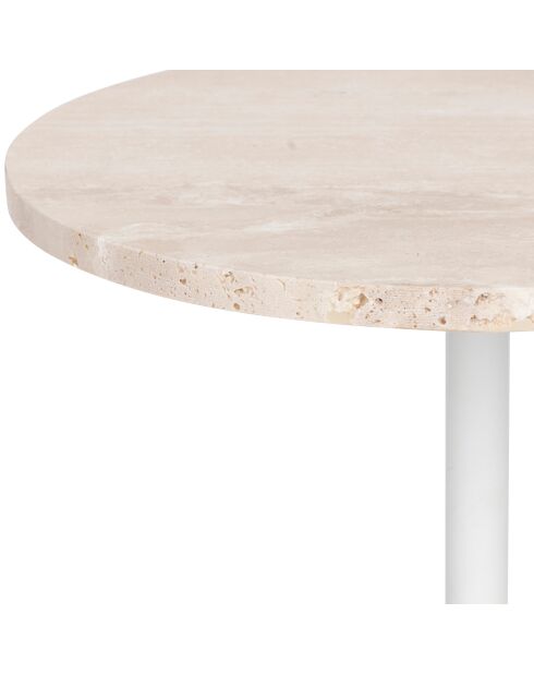 Mesita de madera travertina Celen - D.40 x H.45 cm