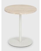 Mesita de madera travertina Celen - D.40 x H.45 cm