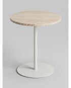 Mesita de madera travertina Celen - D.40 x H.45 cm