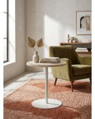 Mesita de madera travertina Celen - D.40 x H.45 cm
