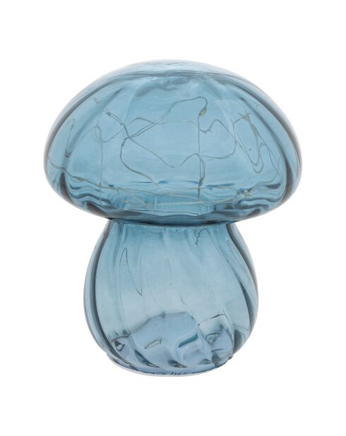 Lampe fantaisie champignon bleu - H. 15cm