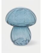 Lampe fantaisie champignon bleu - H. 15cm