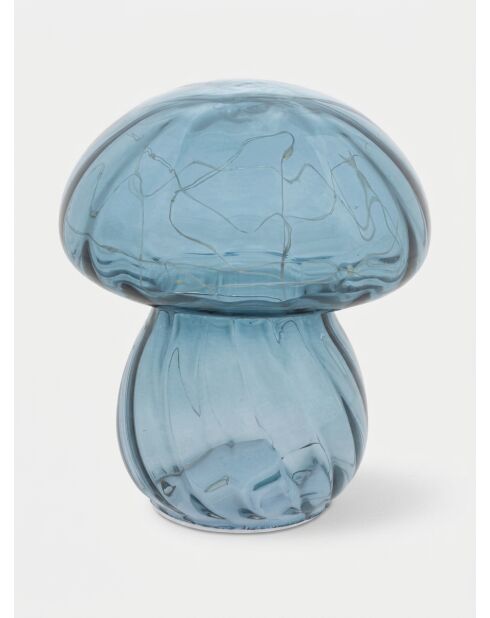 Lampe fantaisie champignon bleu - H. 15cm