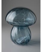 Lampe fantaisie champignon bleu - H. 15cm