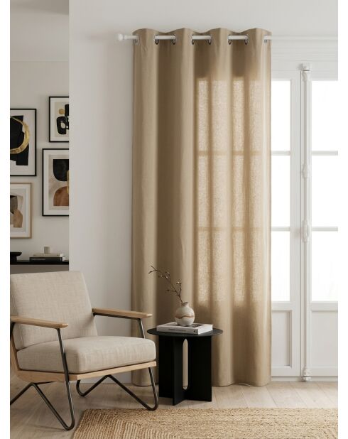 Tenda in lino beige - 135x240cm