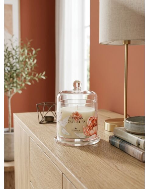 Bougie parfumée en verre rose - 240g