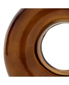 Vaso Circle in vetro ambrato - H. 20,5cm