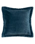 Coussin flanelle Cuddly bleu égéen - 53x53cm