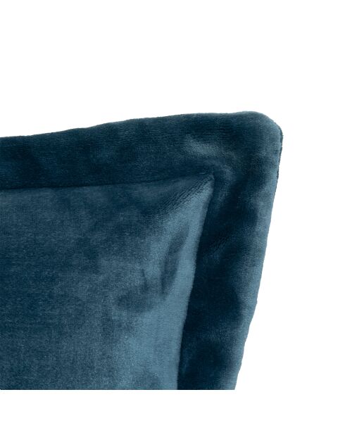 Coussin flanelle Cuddly bleu égéen - 53x53cm