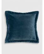 Coussin flanelle Cuddly bleu égéen - 53x53cm