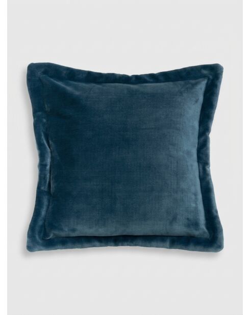 Coussin flanelle Cuddly bleu égéen - 53x53cm