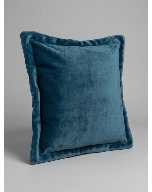 Coussin flanelle Cuddly bleu égéen - 53x53cm