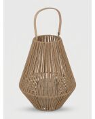 Lanterne ross marron - H. 31cm