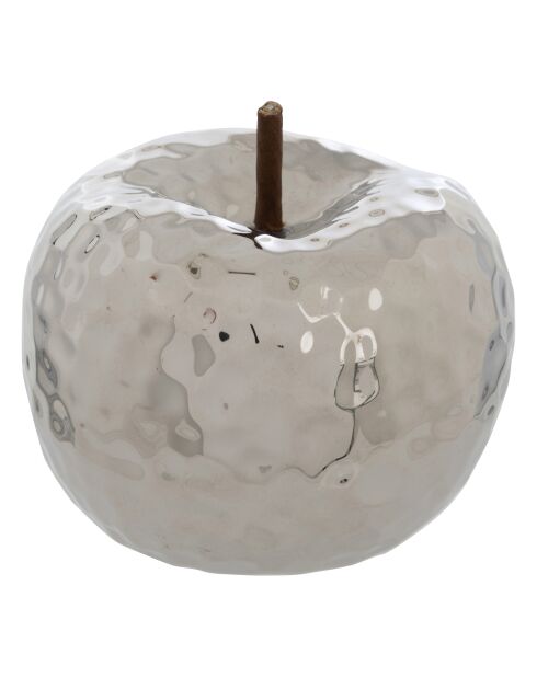 Déco à poser Pomme Pamela argent - H.14cm