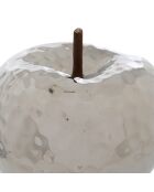 Déco à poser Pomme Pamela argent - H.14cm
