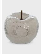 Déco à poser Pomme Pamela argent - H.14cm