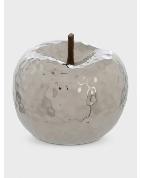 Déco à poser Pomme Pamela argent - H.14cm