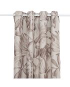 Tenda Elena beige con stampa in lino - 135x260cm