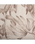 Tenda Elena beige con stampa in lino - 135x260cm