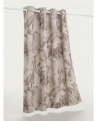 Tenda Elena beige con stampa in lino - 135x260cm