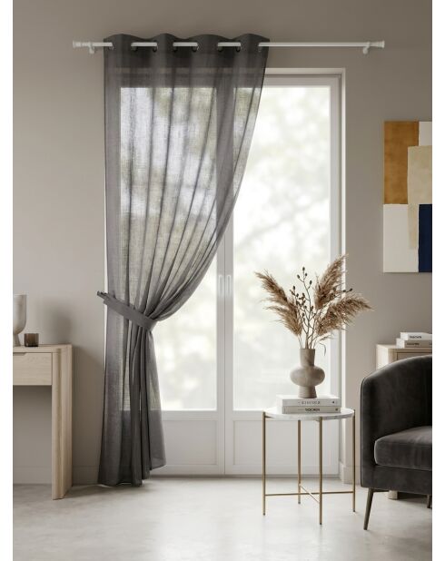 Tenda trasparente Ana grigia - 140x240cm
