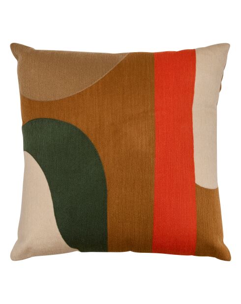 Coussin Brod Hary marron caramel - 45x45cm