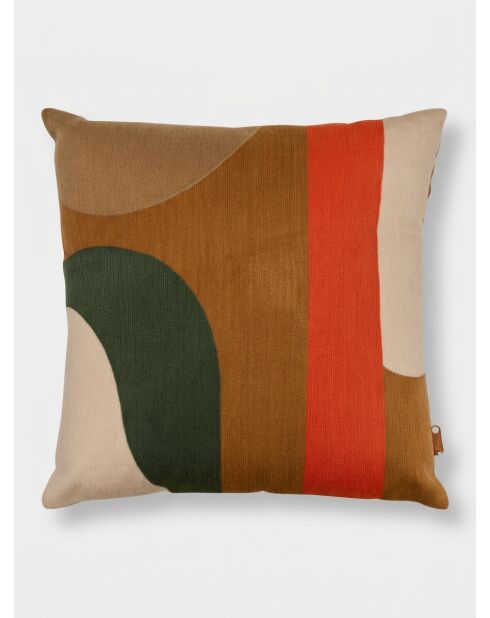 Coussin Brod Hary marron caramel - 45x45cm