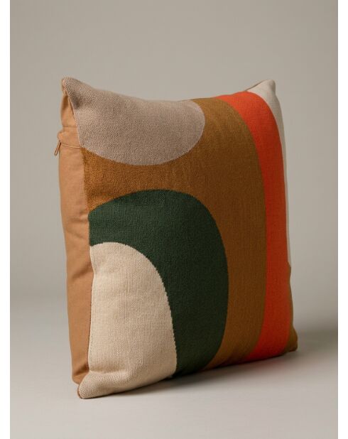Coussin Brod Hary marron caramel - 45x45cm